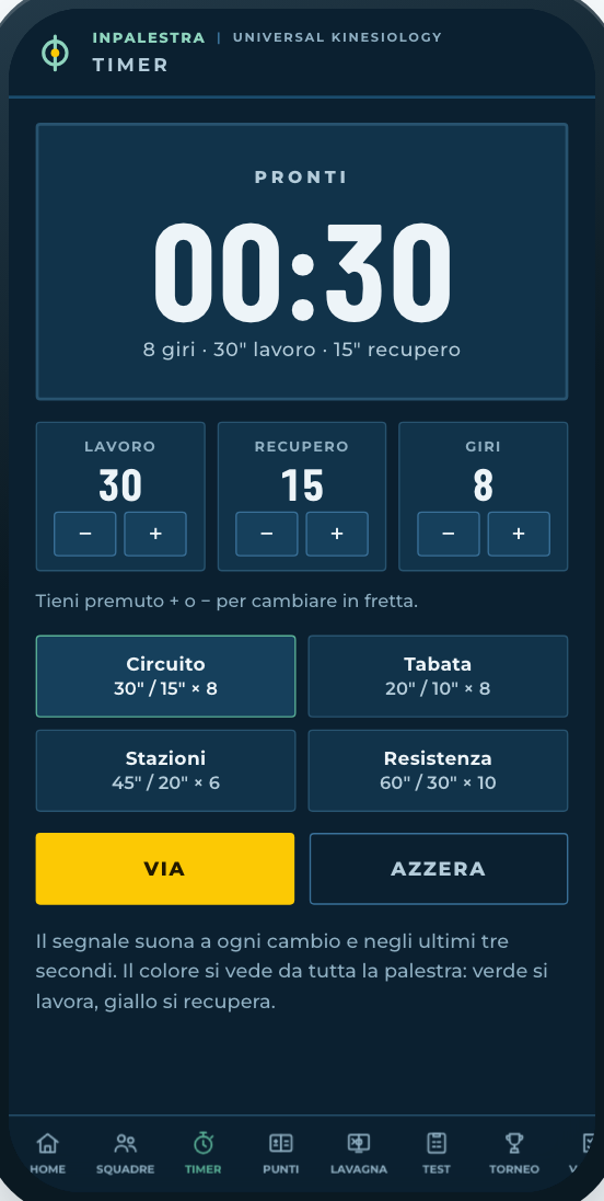 inPalestra sul telefono